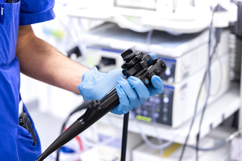 Medizinisches Instrument bei einer endoskopischen Untersuchung